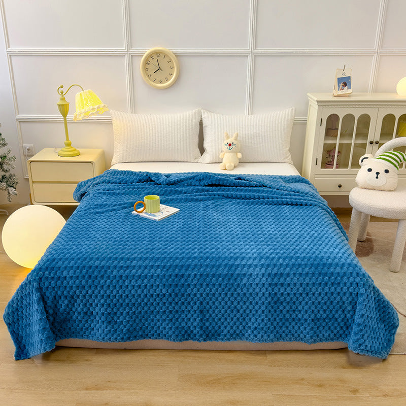 Car Office Air-Conditioning Blanket with Gold Turtle Velvet - Multi Color & Size