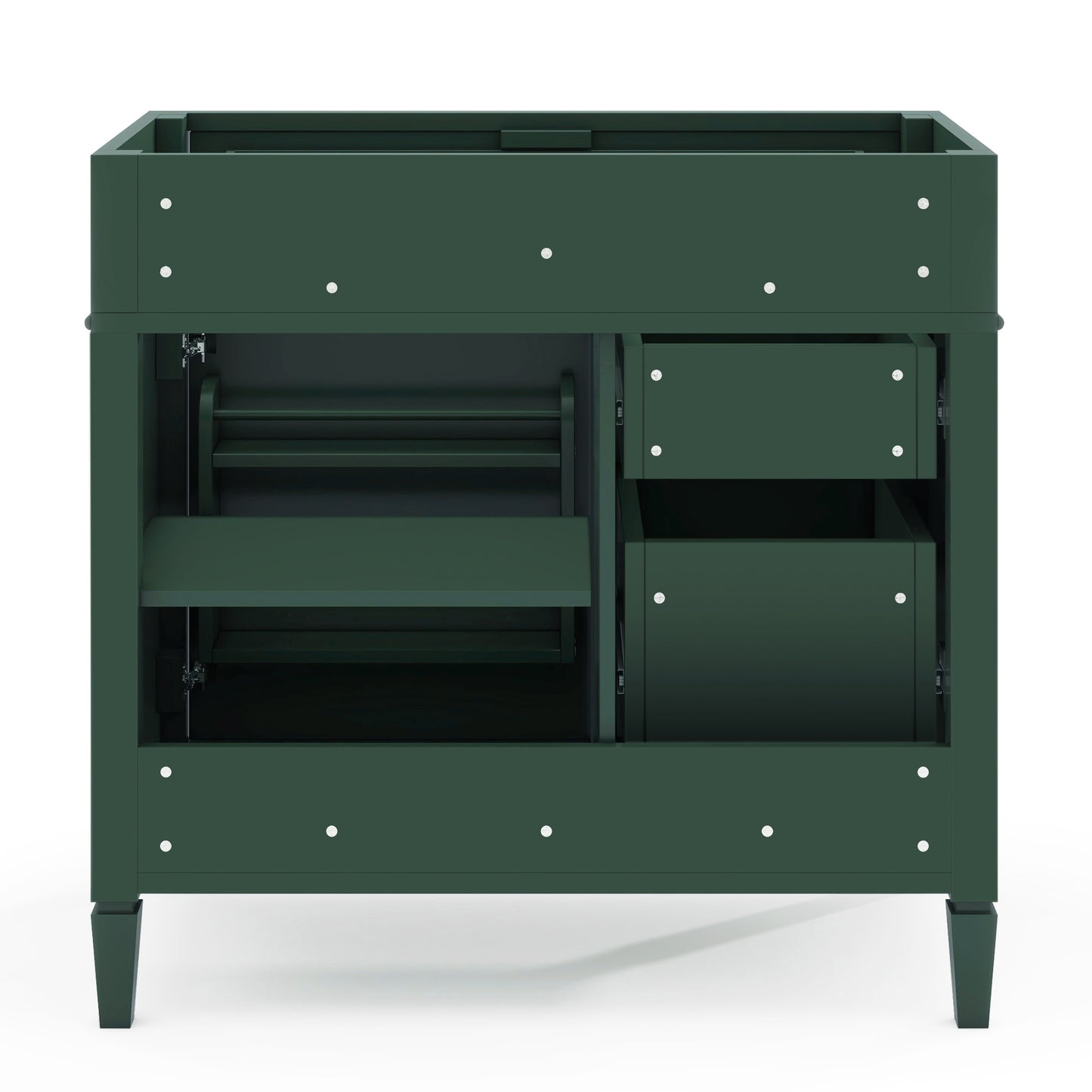 36'' Modern Bathroom Vanity Cabinet - Green, 3 Drawers