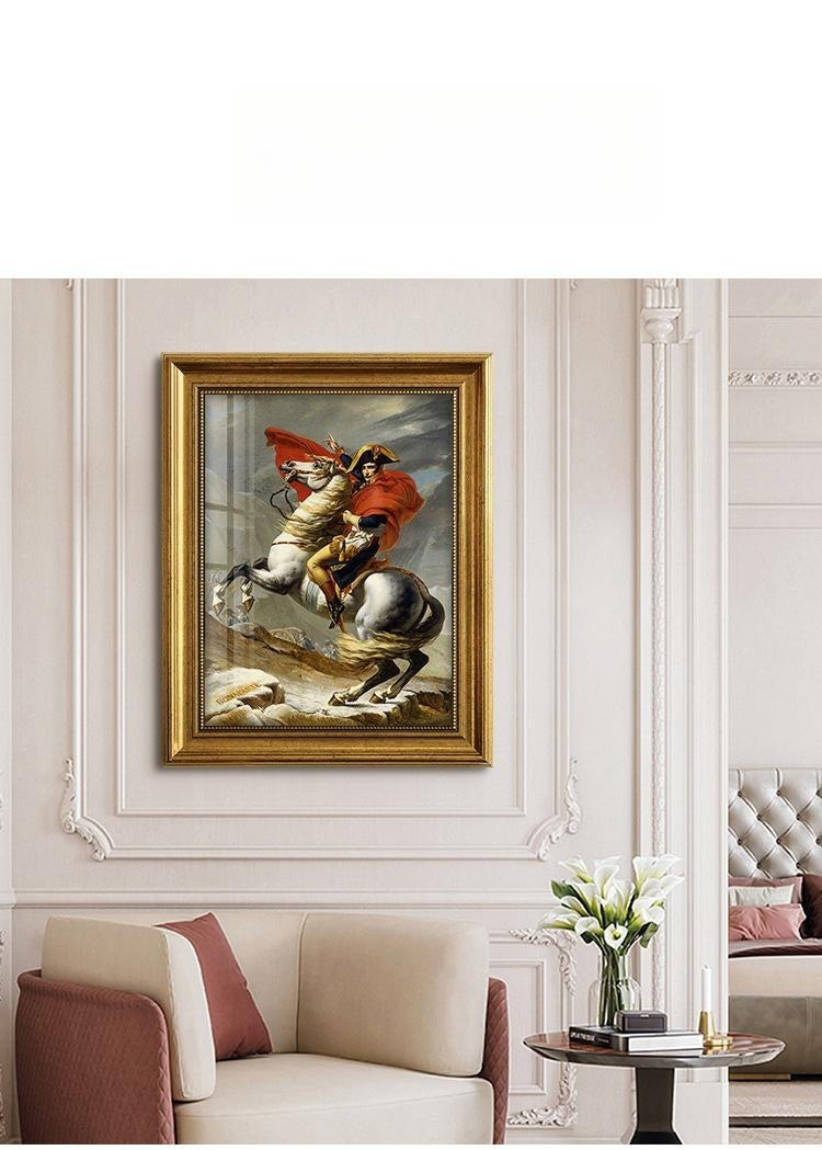 European American Style Decorative Oil Painting with Gold Frame - Landscape or Character