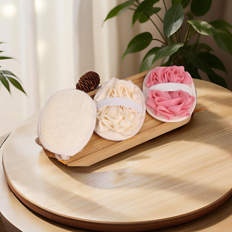 Double-Sided Loofah Bath Scrubber Ball for Bathing & Skincare