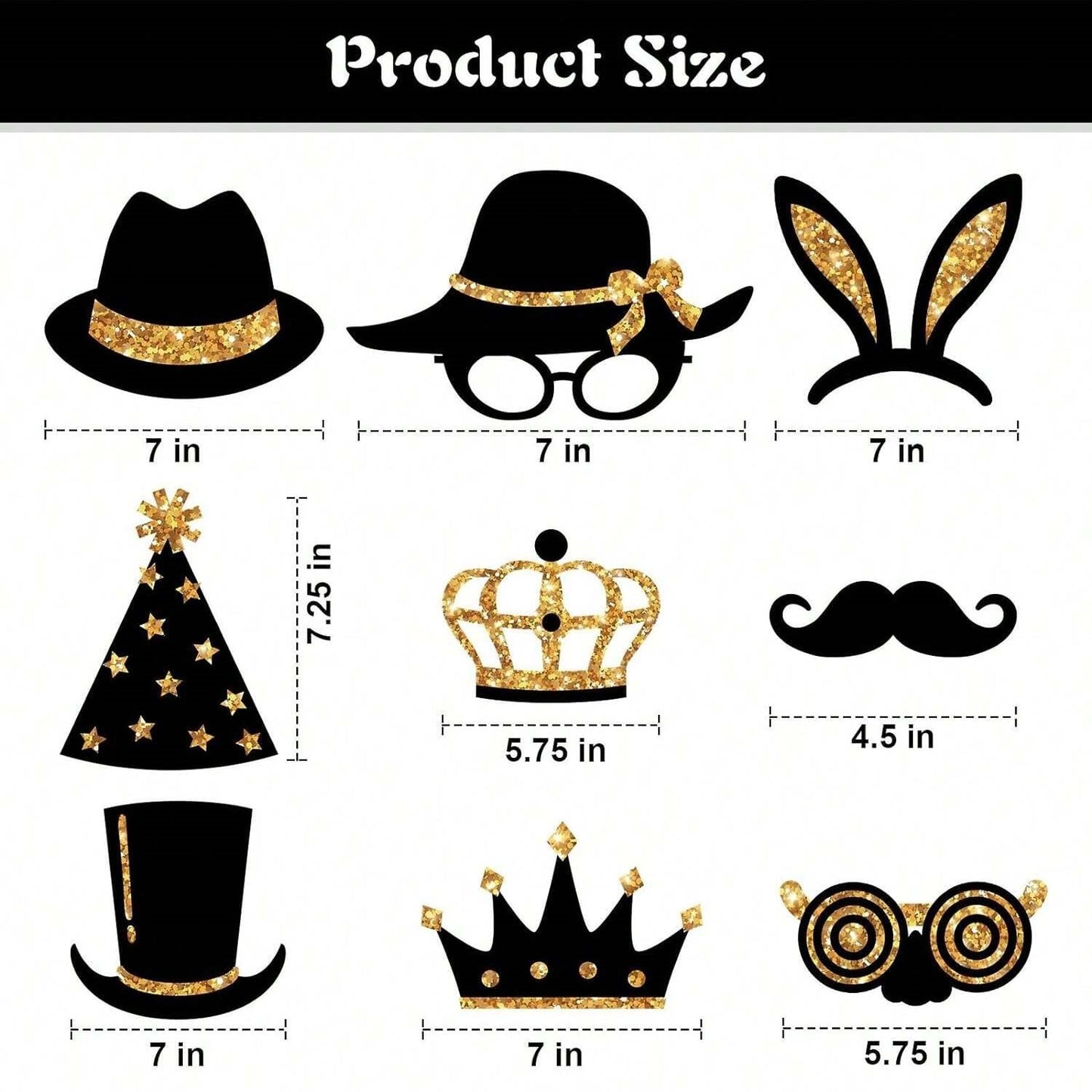 24-Piece Party Photo Booth Props Set for Events
