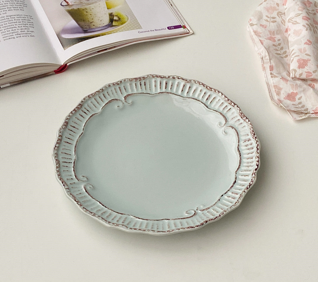 Ceramic Dinner Plate - Round Porcelain Tableware for Kitchen & Dining - Multiple Styles
