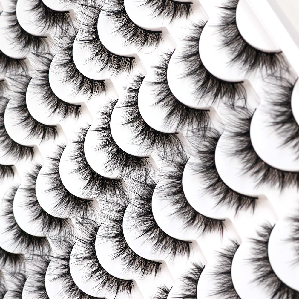 3D False Eyelashes - Multi-Layered Realistic Soft Black Lashes