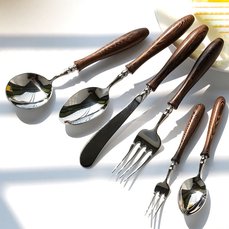 Japanese Style Stainless Steel Knife Fork Spoon Set for Hotel & Home