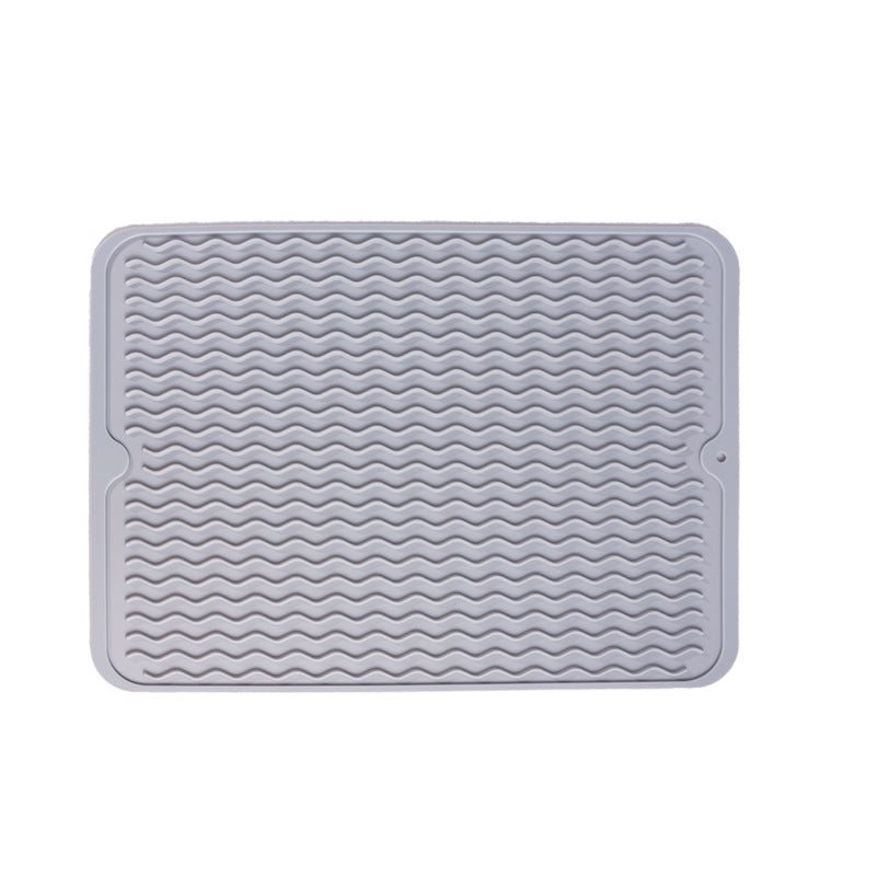 Silicone Drain Pad Non-Slip Kitchen Sink Mat High Temp Resistant 40x30cm