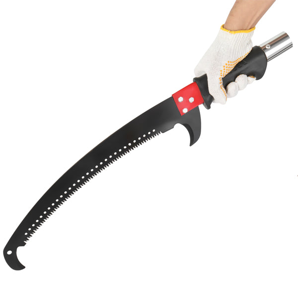 26ft Manual Pole Saw Tree Trimmer Kit with Portable Bag & Spiral Splicing