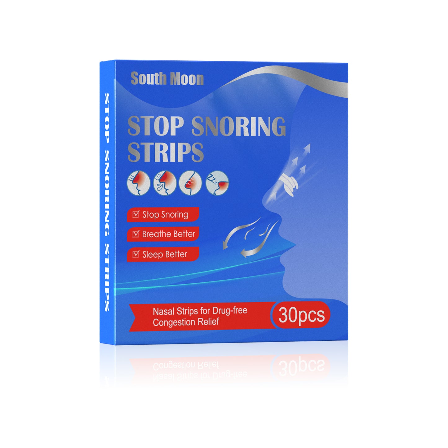 Breathable Nasal Strips for Snoring Relief and Nasal Congestion