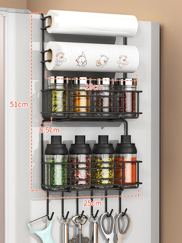 Refrigerator Shelf Side Storage Organizer - Multiple Layers