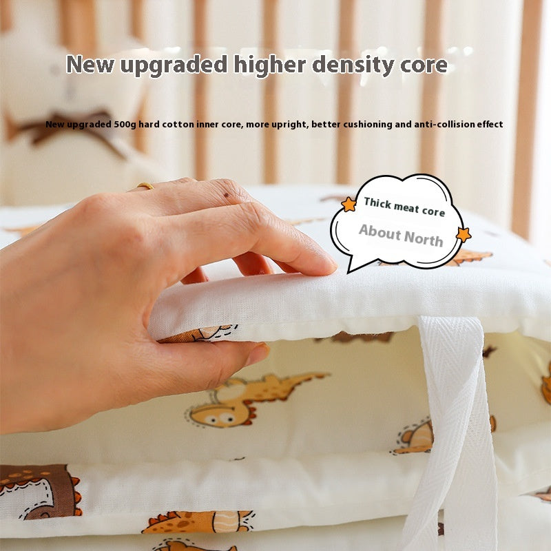 Breathable Baby Bed Enclosure Cotton Bed Fence for Child Safety