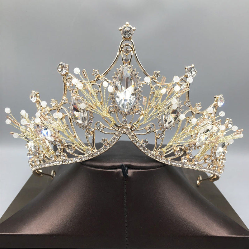 Baroque Wedding Crown Bride Tiara Headpiece