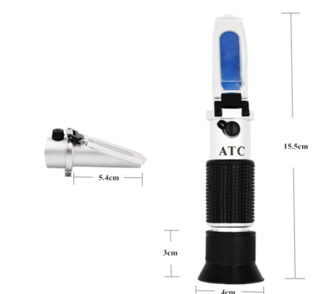 Wine Refractometer Brix & Alcohol Tester 0-40% Sugar 0-25% Alcohol