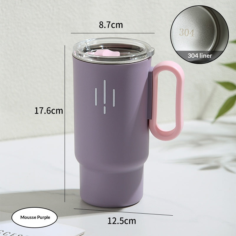 Double-Walled Stainless Steel Coffee Mug 560ml with Handle - Luxury Home Drinkware