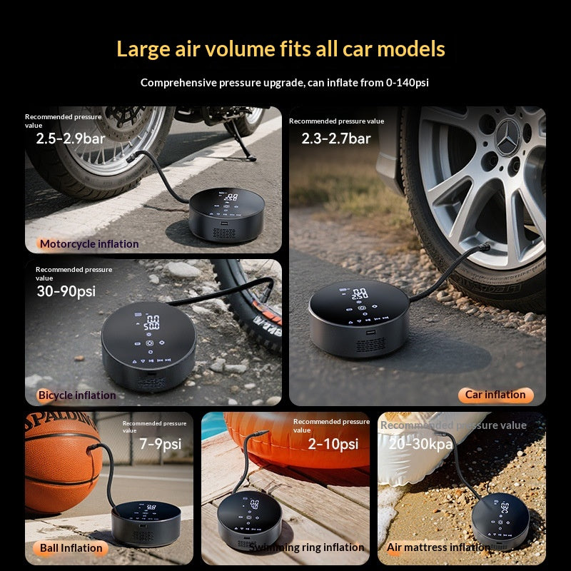 Wireless Digital Air Pump Inflator with Display and Bluetooth