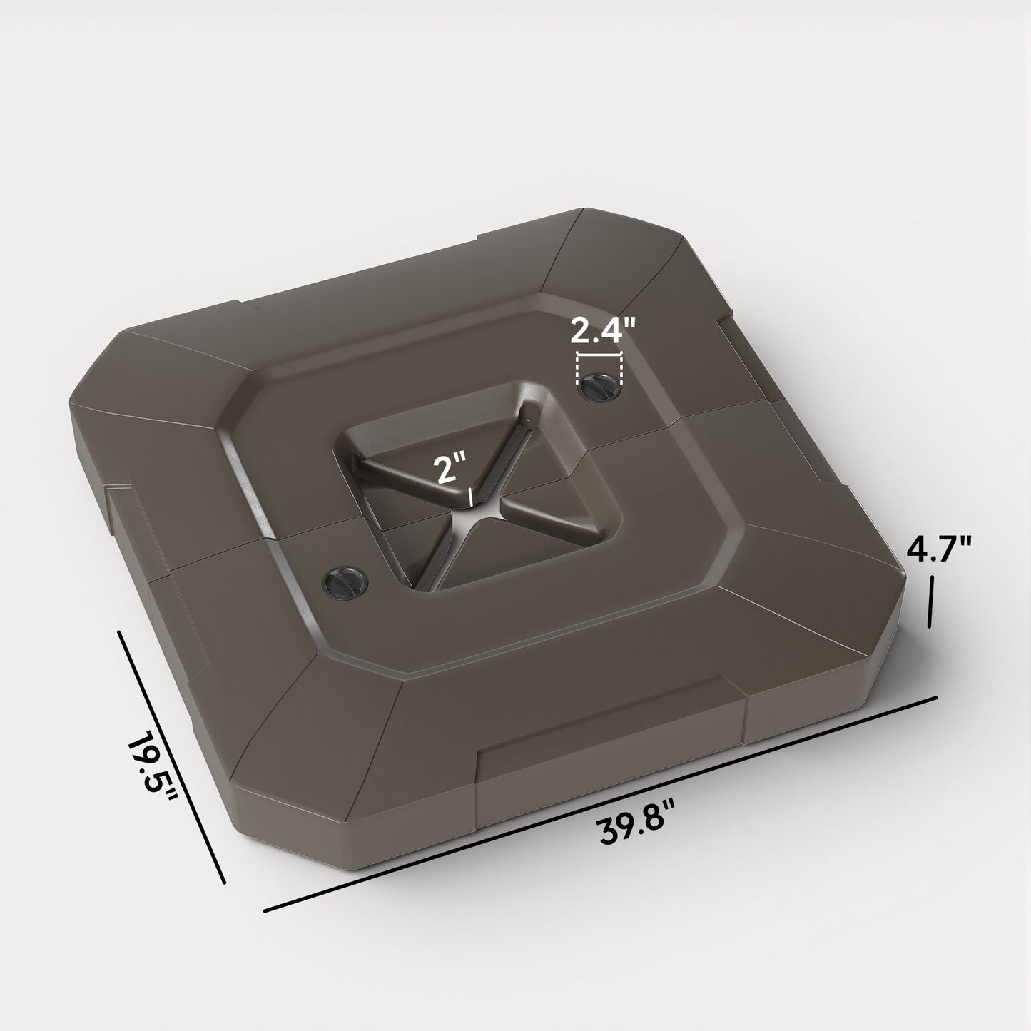 Cantilever Umbrella Base Weight Set - 231 lb Sand/Water Fillable, Brown