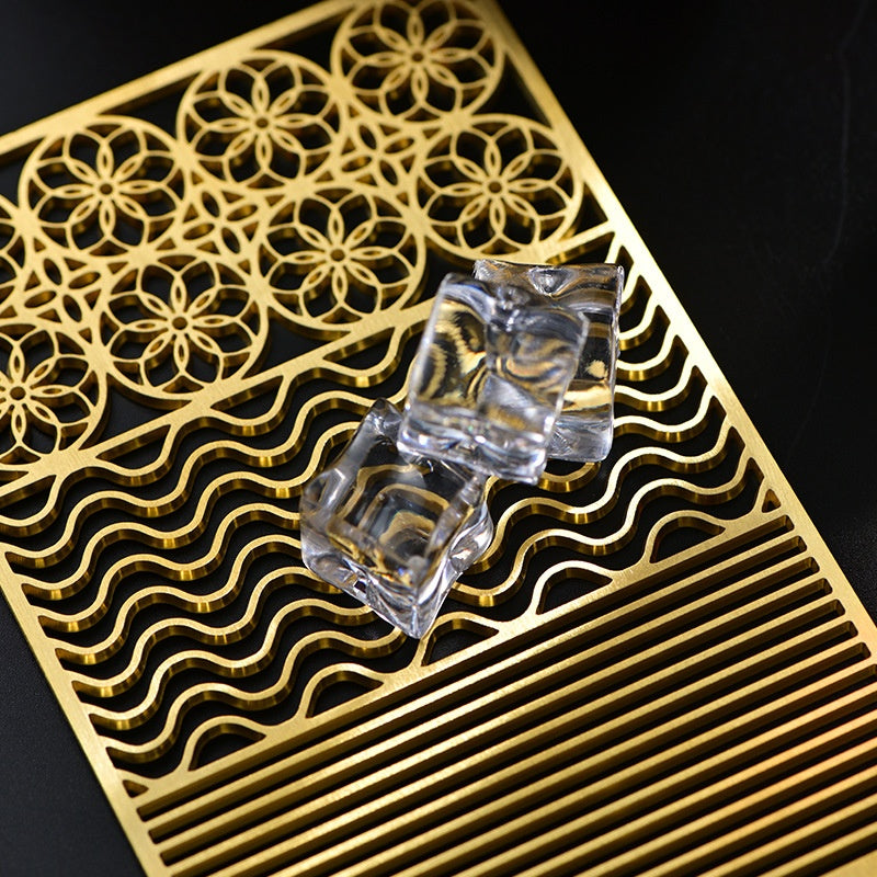 Creative Kitchen Copper Ice Cube Mold with Multiple Shapes and Sizes