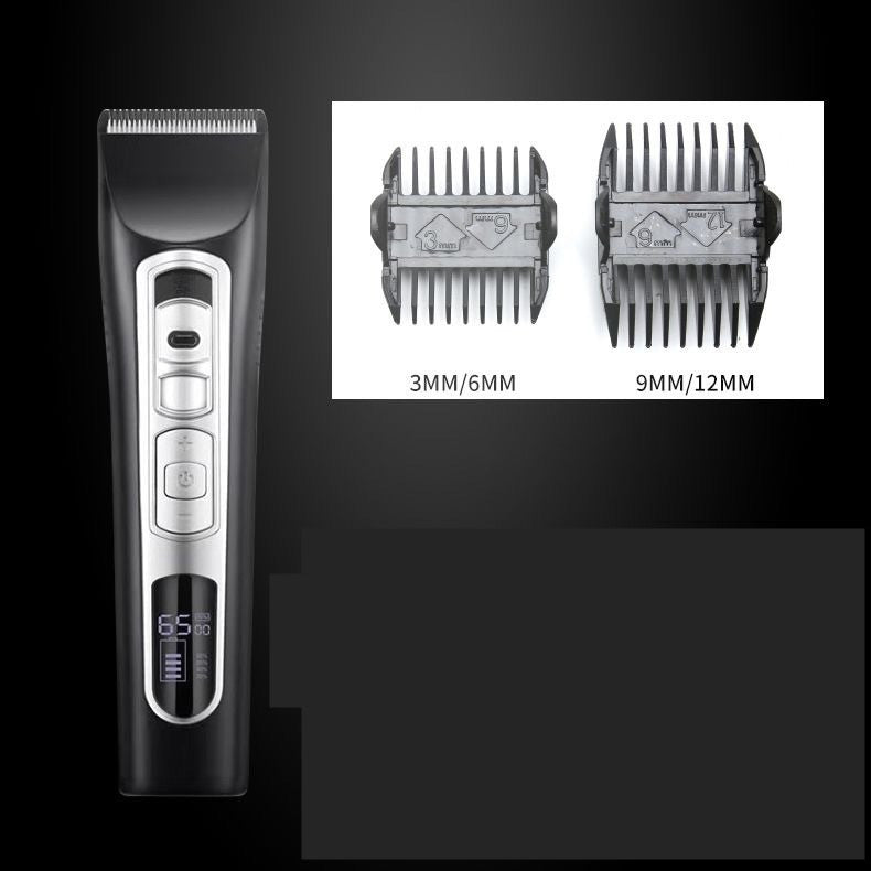 Pet Hair Clipper Trimmer with LCD Display - Black