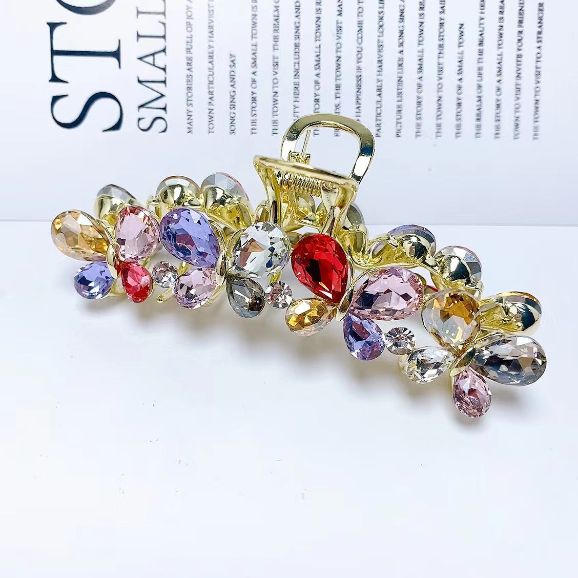 Alloy Crystal Butterfly Hair Clip Headband