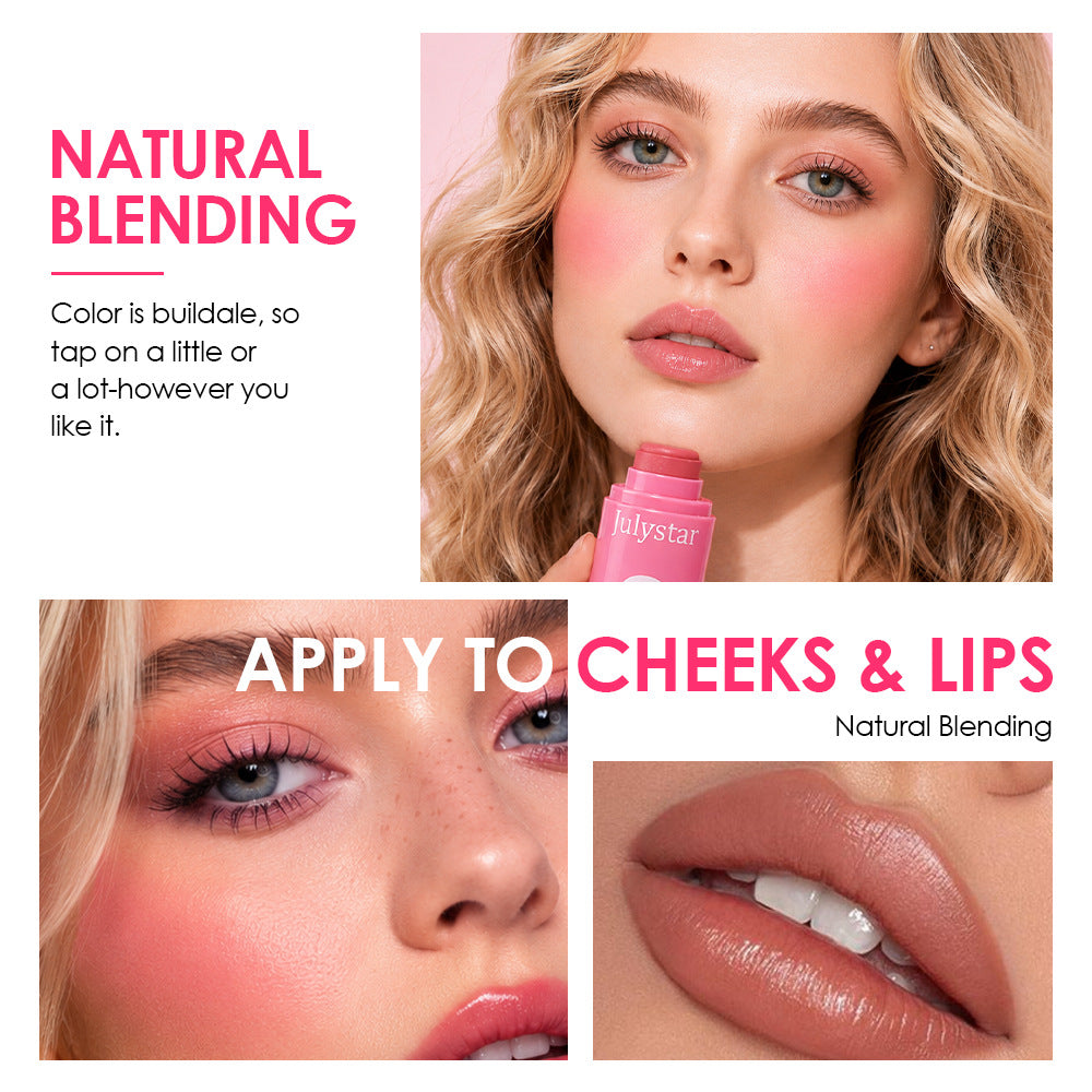Natural Lip and Cheek Dual-Use Cream Blush - Moisturizing Tinted Makeup