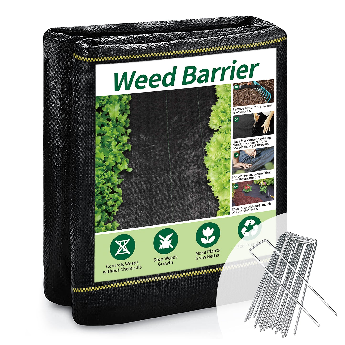 Black Weed Control Landscape Fabric for Garden and Landscaping