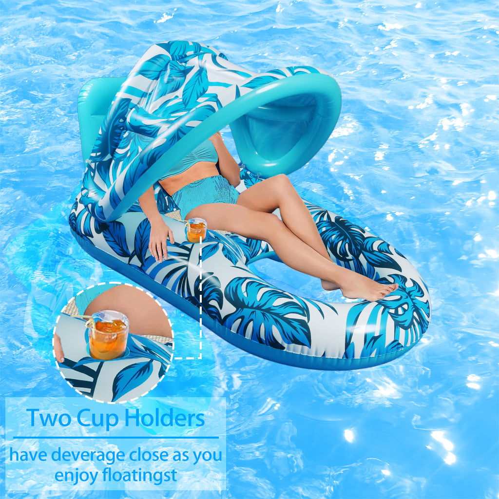 Inflatable Floating Recliner Lounge Chair for Pool & Water Relaxation
