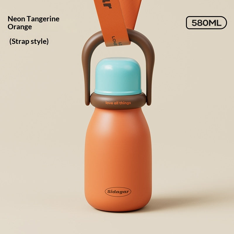 Insulated Portable Water Bottle with Straw - Multiple Colors & Capacity