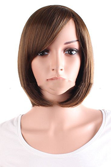 Women's Short Wig with Multiple Color Options - Natural, Black, Brown