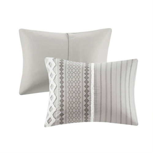 Full/Queen Cotton Duvet Cover Set with Chenille - Multicolor