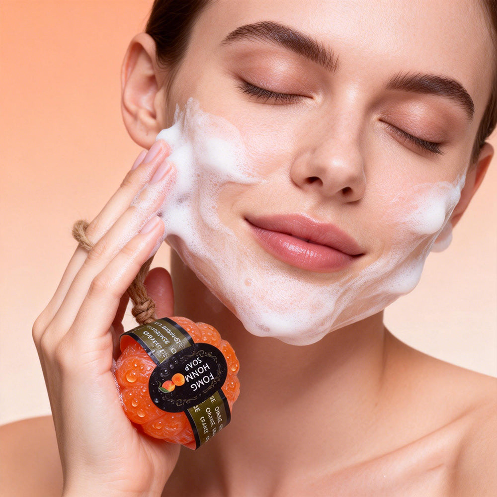 Orange Fruit Soap 60g Natural Body Care Bar for Fresh Skin