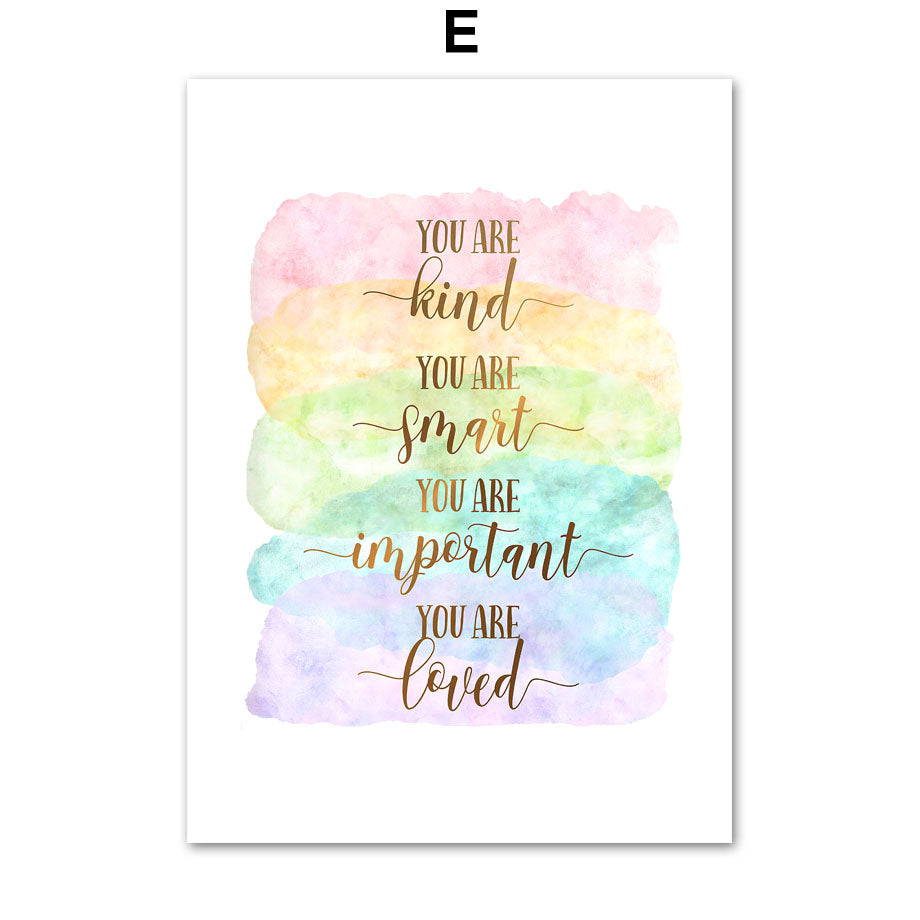 Inspirational Quote Wall Art Canvas – Nordic Style Home Decor