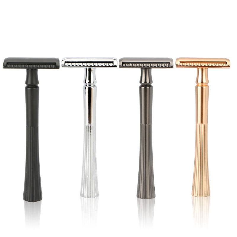 Electroplating Double Sided Metal Razor - Home Bathroom Storage