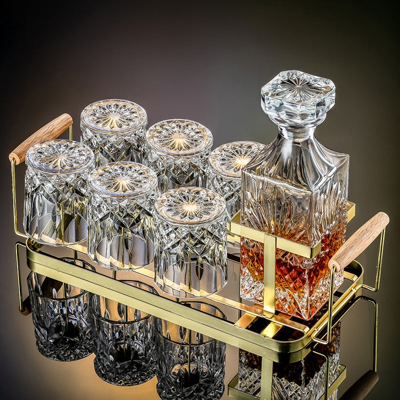 Premium Whiskey Glass and Decanter Set - Multiple Styles & Designs