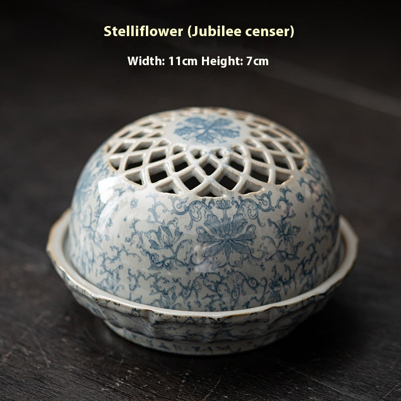 Ceramic Incense Burner Plate Aromatherapy Holder for Home Decor