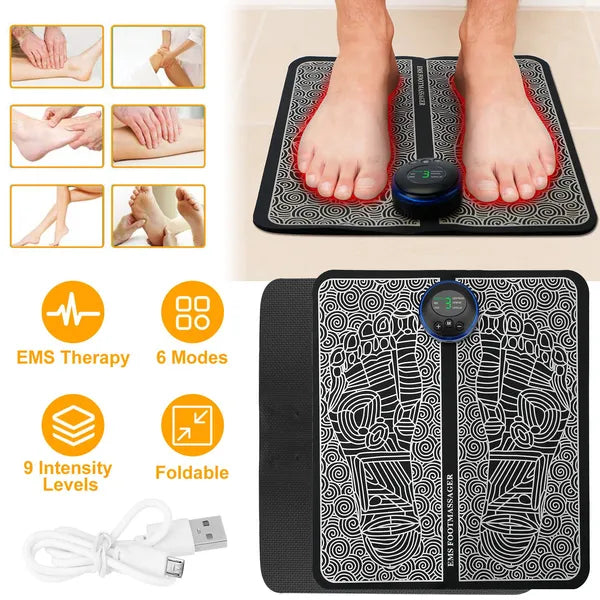 Electric Foot Massager Pad with 6 Modes & 9 Intensity Levels