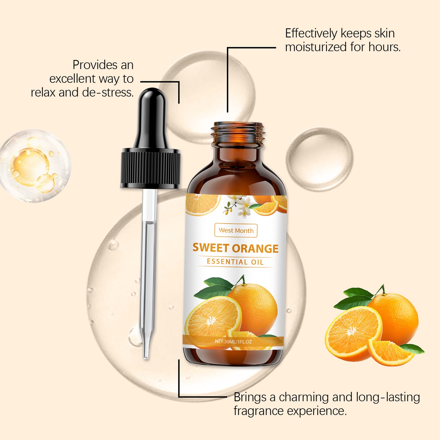 Orange Soothing Essential Oil - 30ml Moisturizing & Hydrating Face Care