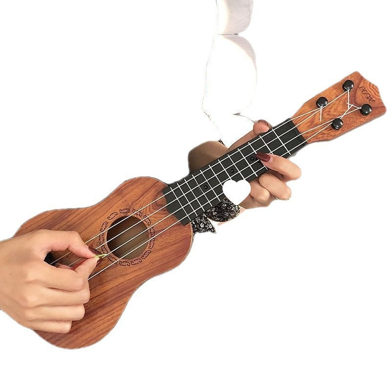 Ukulele Toy Guitar for Kids Wooden Musical Instrument - Multiple Colors