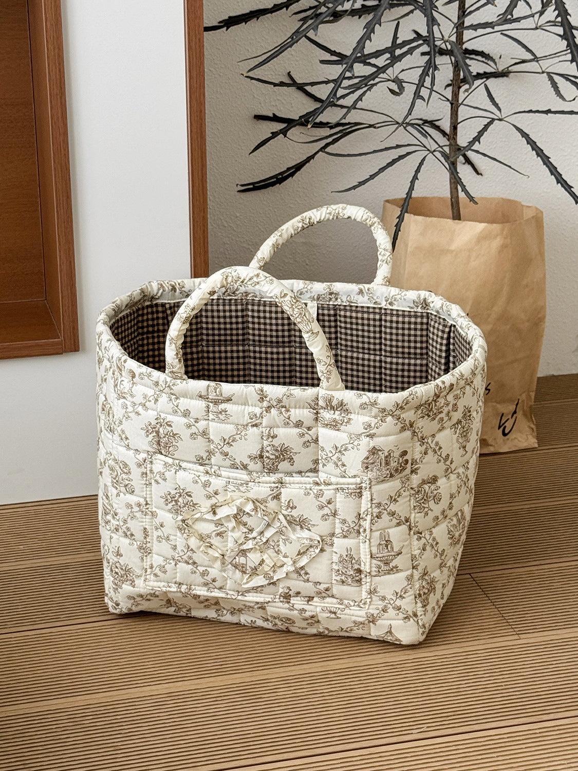 Premium Portable Flower-Design Laundry Basket - Multi-Color Home Storage