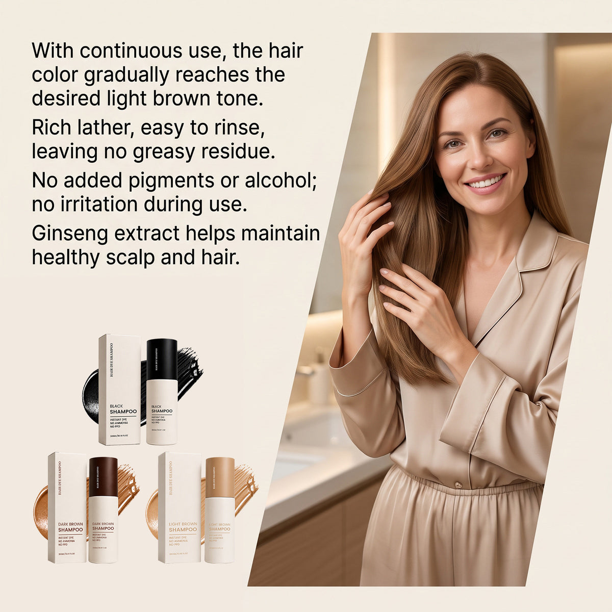 Hair Color Care Shampoo - 300ml Plant Extract Formula