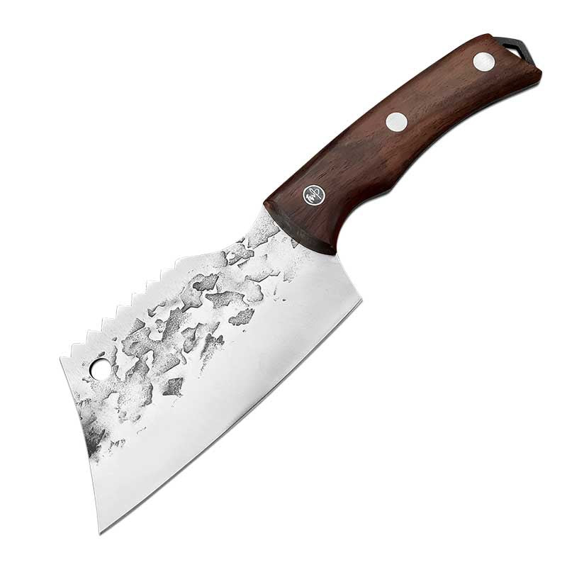 Kitchen Fish Knife with Leather Case - Antique Retro Stainless Steel