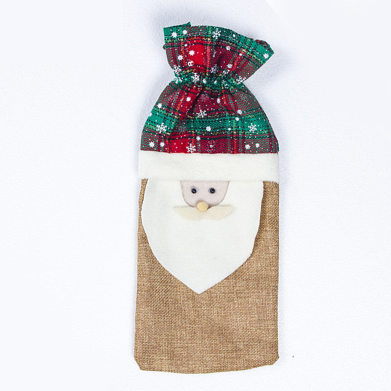 Christmas Wine Bottle Bag - Festive Holiday Decor for Gifts & Table Settings