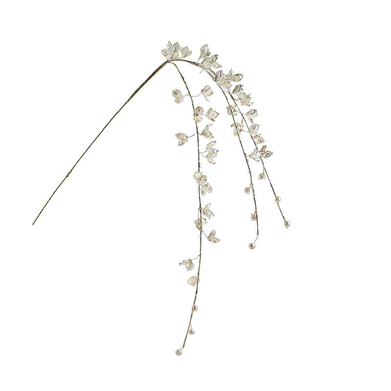 Christmas Acrylic White Crystal Twig Decoration Set for Festive Home Decor