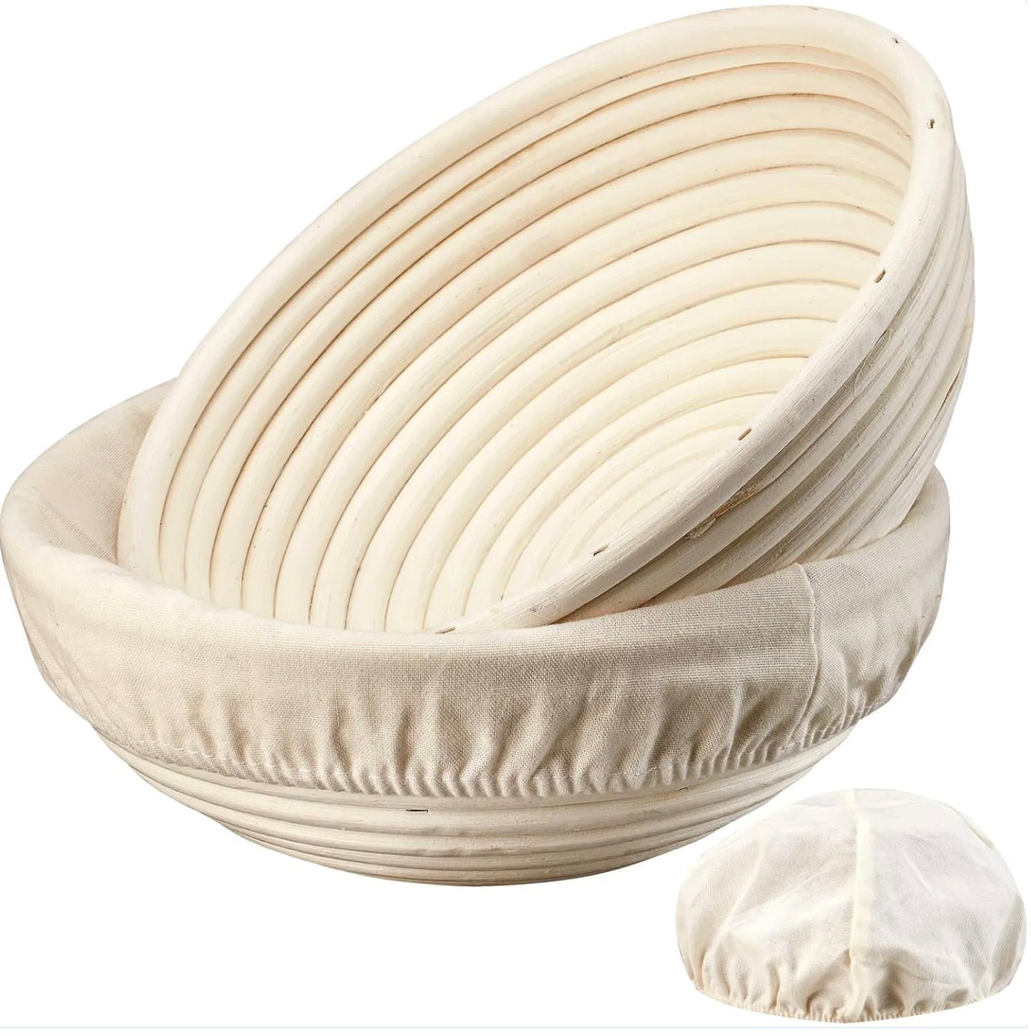 Banneton Bread Proofing Basket - 9 Inch Set Of 2 Sourdough Round