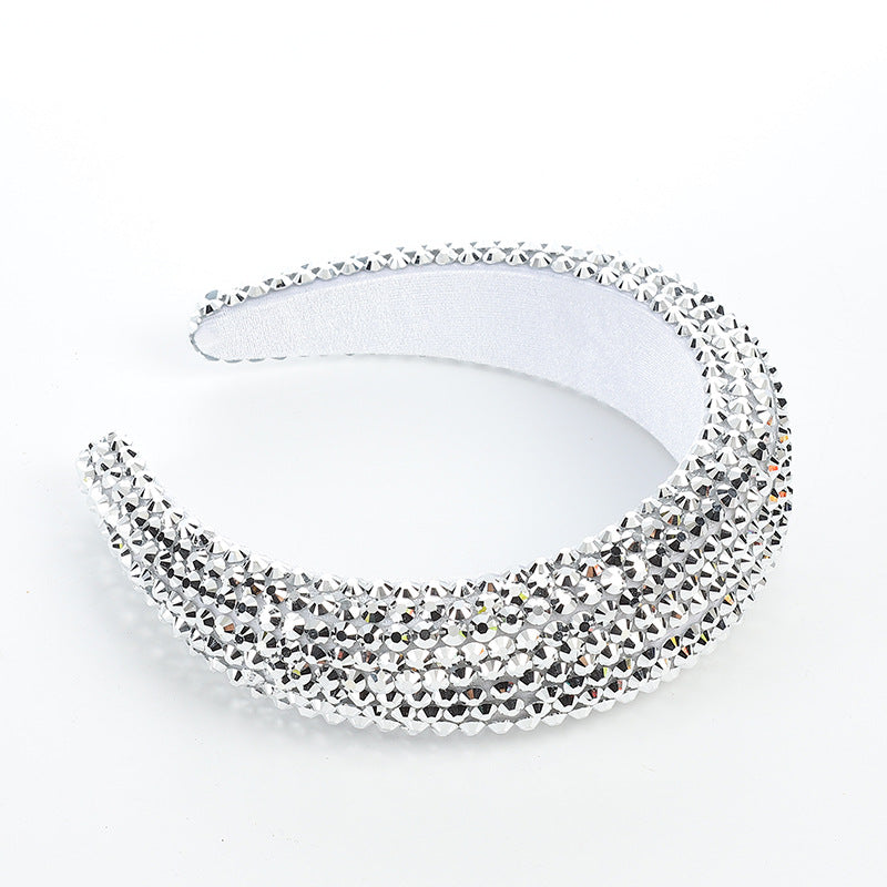 Baroque Sparkling Rhinestone Hair Band - 3cm Wide
