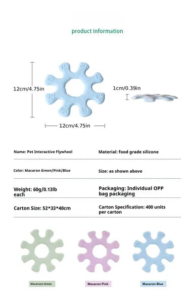 Interactive Dog Toy with Flywheel - Plush Chew Toy for Dogs, Fun Bonding Pet Accessory