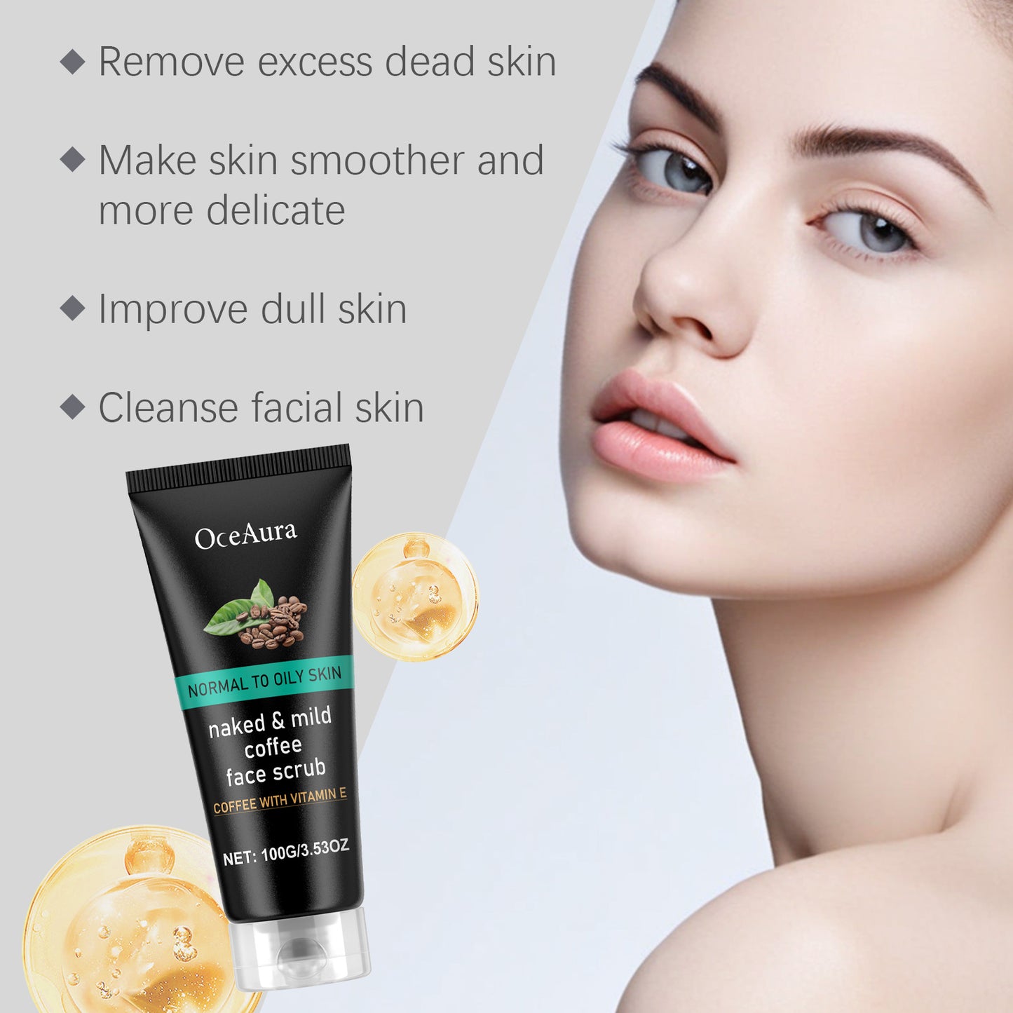 Caffeine Facial Cleanser - Gentle Exfoliating Pore-Clearing Face Wash
