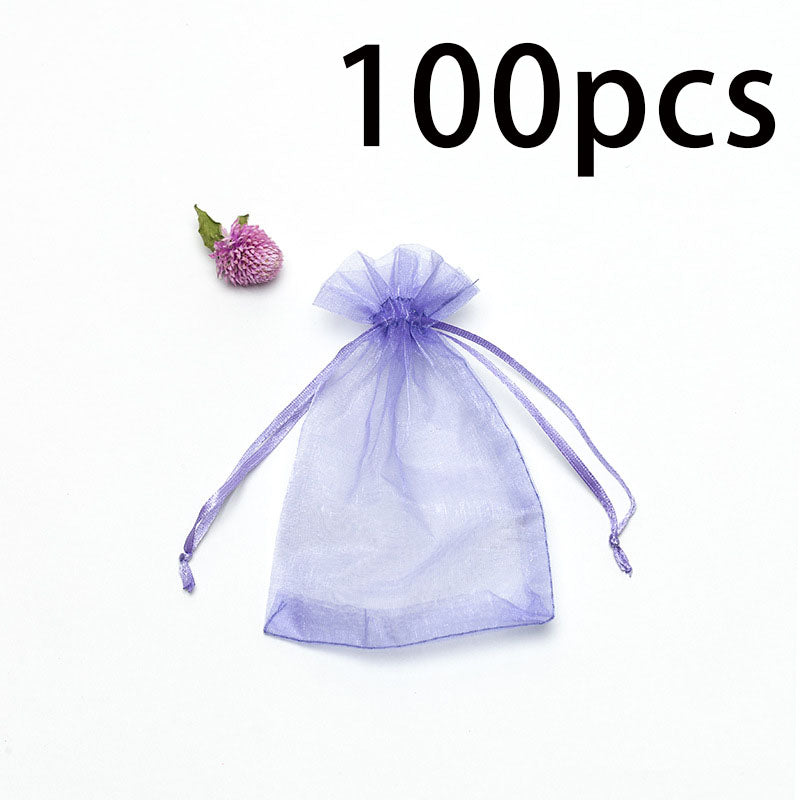 Jewelry Gift Bags 100PCS Drawstring Mesh Bags for Packaging and Storage