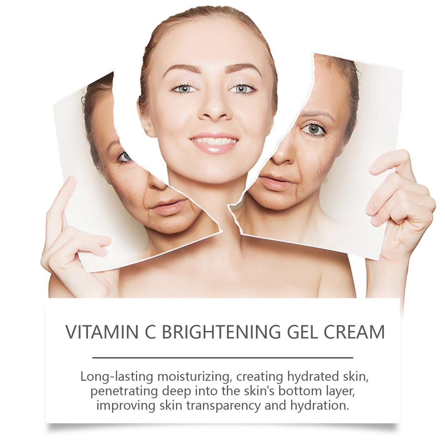 Vitamin C Facial Gel Cream - Brightening & Hydrating Moisturizer - 50ml