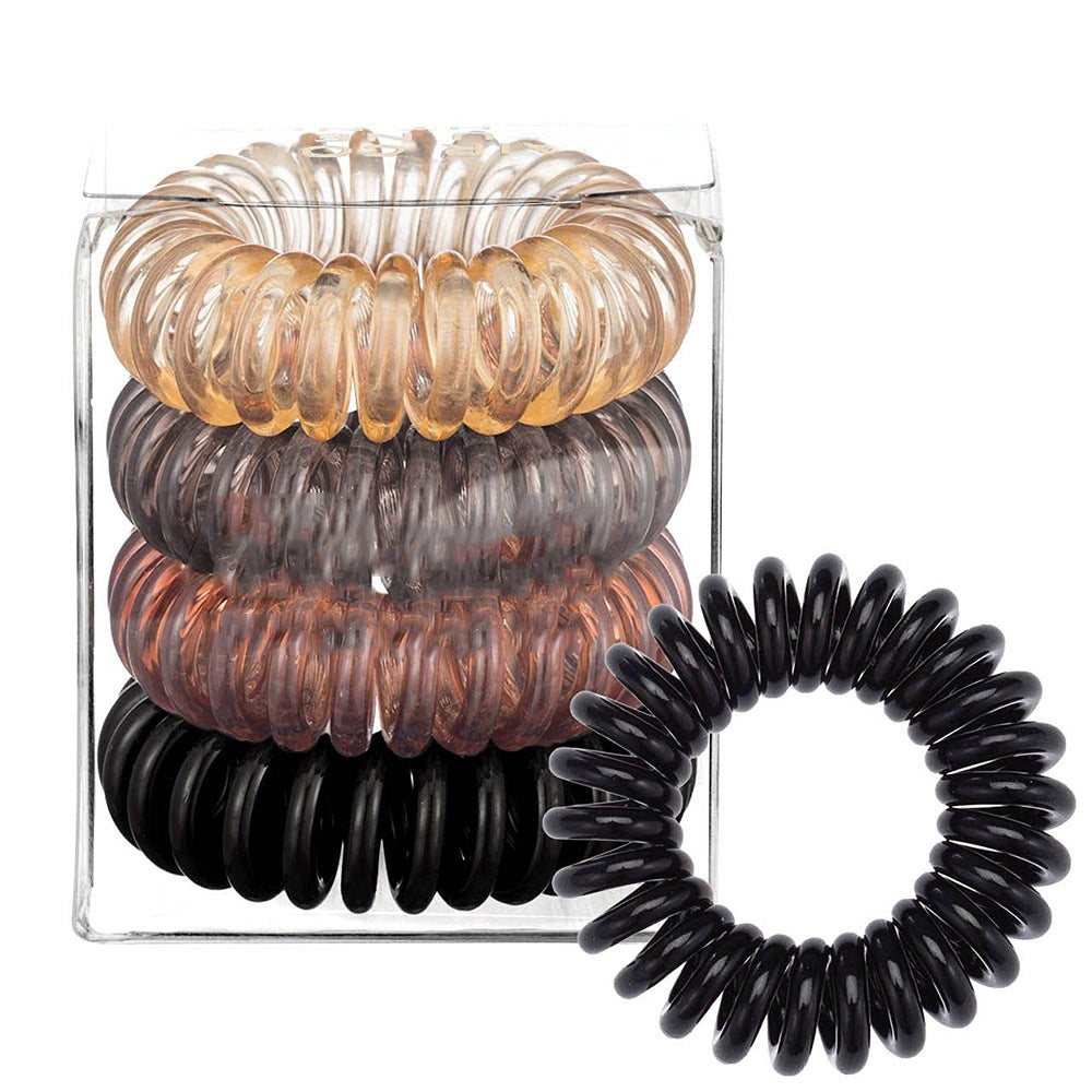 Multi-Color Hair Rope for Women - Flexible Hair Accessory, Set of 4