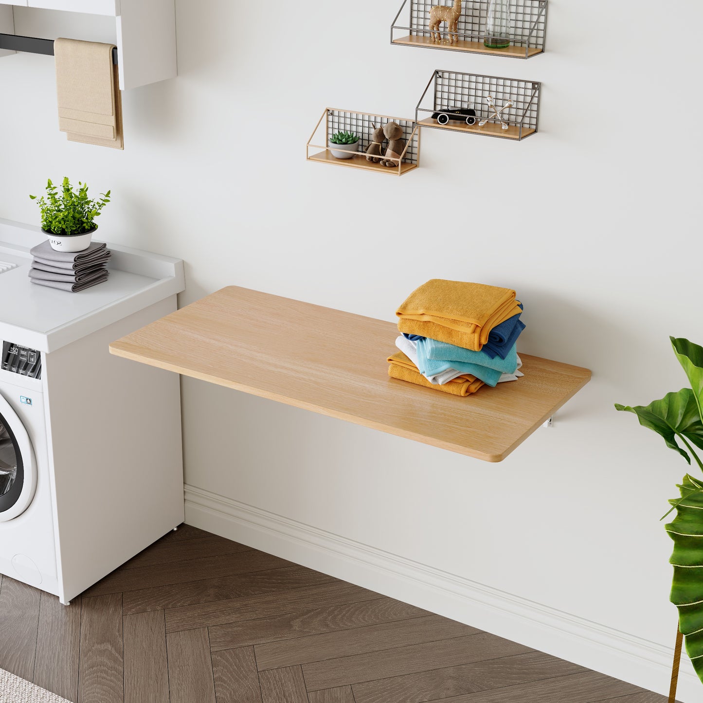 Laundry Room Folding Table Wall Mounted For Small Spaces,Fold Down
