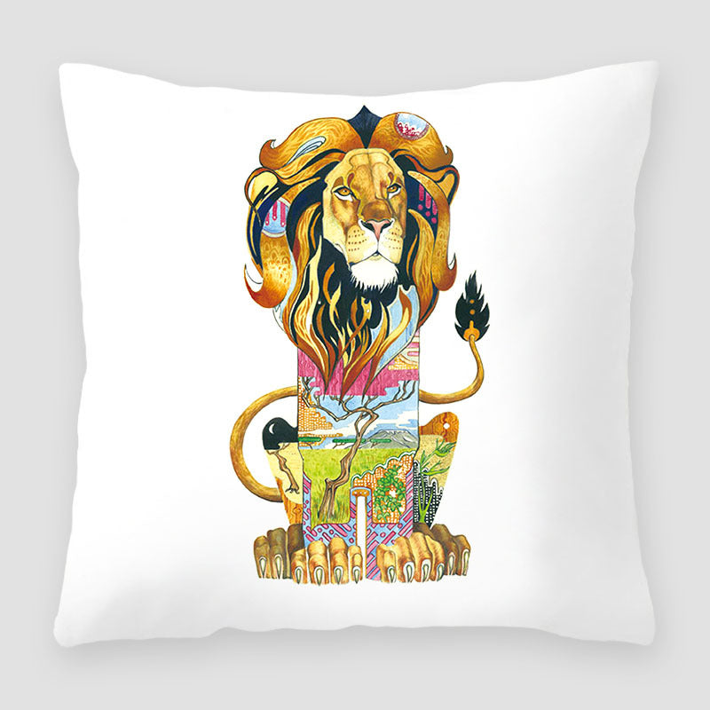 Cartoon Peach Skin Velvet Pillow Cover for Sofa & Living Room - Multiple Colors