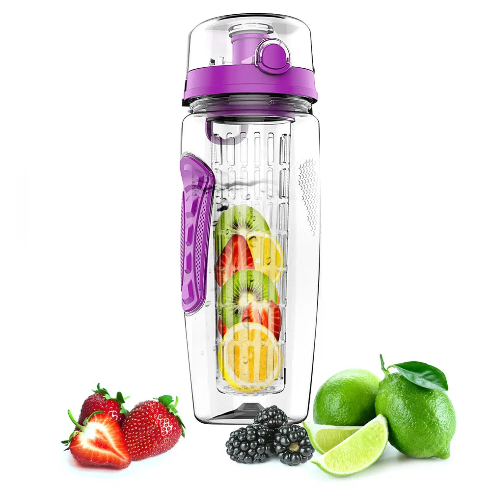 32oz Fruit Infuser Water Bottle with Flip Top Lid - Multiple Colors